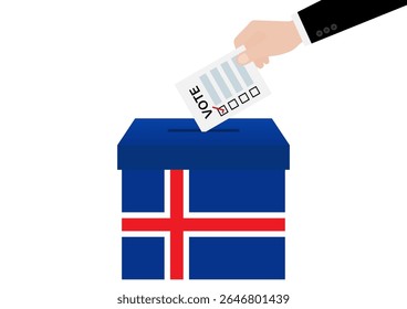 Election in Iceland. Election Concept. Vector Illustration.
