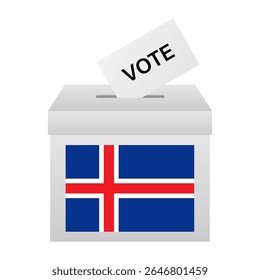Wahlen in Island. Wahlkonzept Vektorgrafik.
