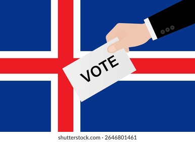 Election in Iceland. Election Concept. Vector Illustration.