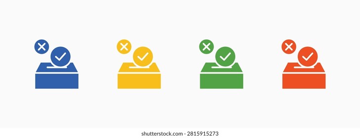 Election Icon Set Color Multiple Style Collection Illustration