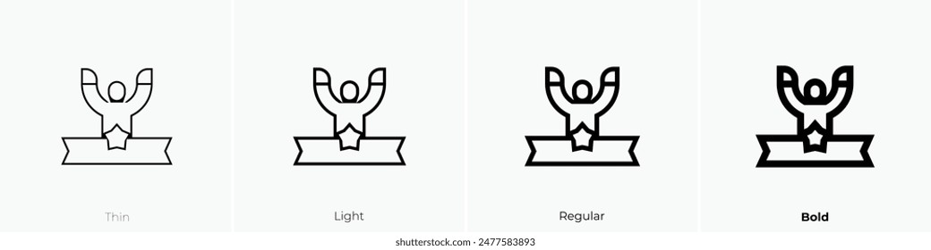 election icon. Thin, Light Regular And Bold style design isolated on white background
