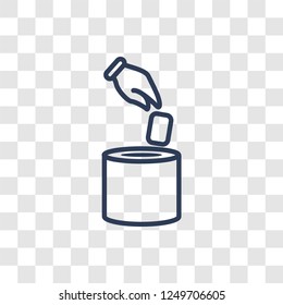 Election icon. Trendy linear Election logo concept on transparent background from Political collection