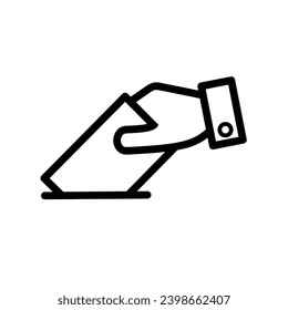 icono de icono de elección vector de fondo blanco.icono de voto