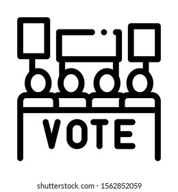 Election Icon Vector. Outline Election Sign. Isolated Contour Symbol Illustration