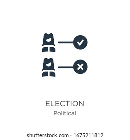 Election icon vector. Trendy flat election icon from political collection isolated on white background. Vector illustration can be used for web and mobile graphic design, logo, eps10