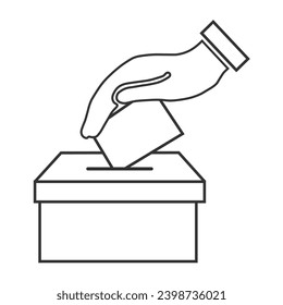 Election icon. Vote box vector ilustration.