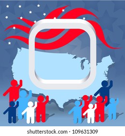 Election illustration concept with white checkbox