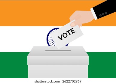 Elecciones en la India. Concepto electoral. Ilustración vectorial.