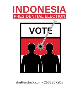 Elecciones en Indonesia. Concepto electoral. Ilustración vectorial.