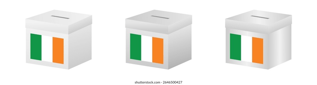 Eleições na Irlanda. Conceito de Eleição. Ilustração de vetor.