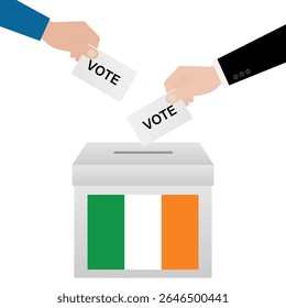 Eleições na Irlanda. Conceito de Eleição. Ilustração de vetor.