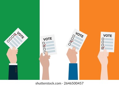 Election in Ireland. Election Concept. Vector Illustration.