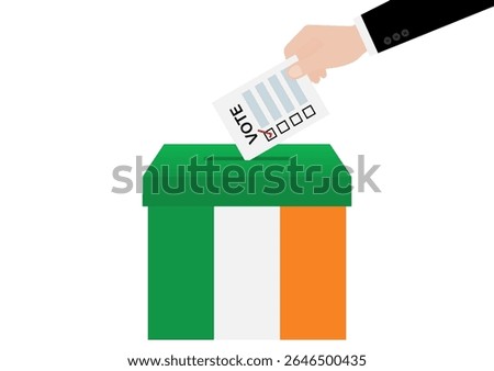 Election in Ireland. Election Concept. Vector Illustration.
