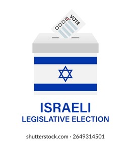 Eleições em Israel. Conceito de Eleição. Ilustração de vetor.	
