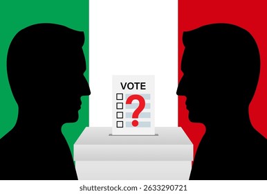 Election in the Italy. Election Concept. Vector Illustration.