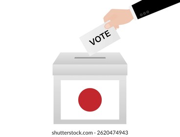 Eleições no Japão. Conceito de Eleição. Ilustração de vetor.