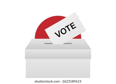 Elecciones en Japón. Concepto electoral. Ilustración vectorial.