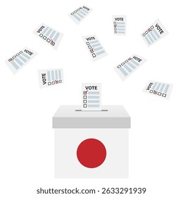 Election in the Japan. Election Concept. Vector Illustration.