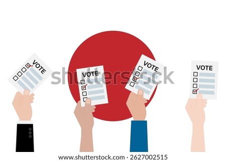 Election in the Japan. Election Concept. Vector Illustration.