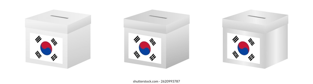 Wahlen in Korea. Wahlkonzept Vektorgrafik.