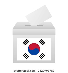 Election in the Korea. Election Concept. Vector Illustration.
