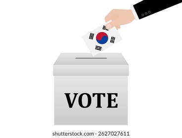 Election in the Korea. Election Concept. Vector Illustration.