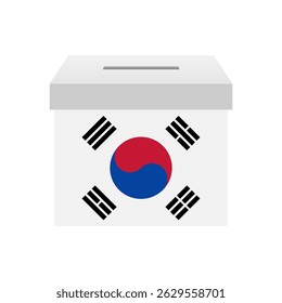 Elecciones en Corea. Concepto electoral. Ilustración vectorial.