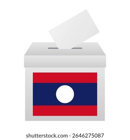 Elecciones en Laos. Concepto electoral. Ilustración vectorial.