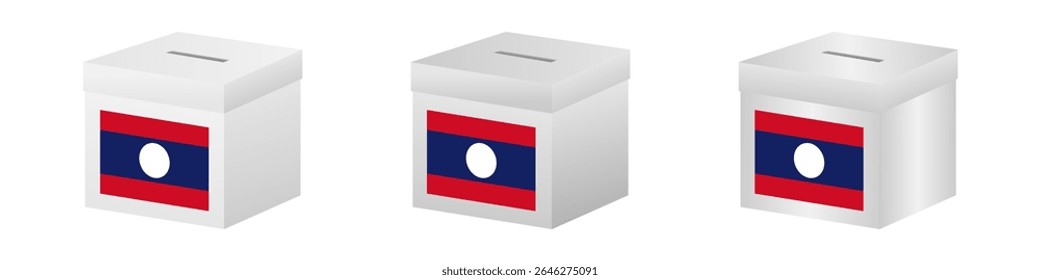 Eleições no Laos. Conceito de Eleição. Ilustração de vetor.