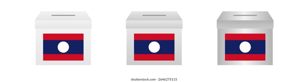 Elecciones en Laos. Concepto electoral. Ilustración vectorial.