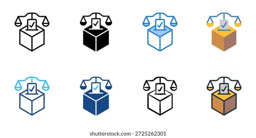 Los iconos de demanda electoral establecen una colección de estilo múltiple. Trazo editable 
