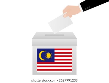 Elecciones en Malasia. Concepto electoral. Ilustración vectorial.