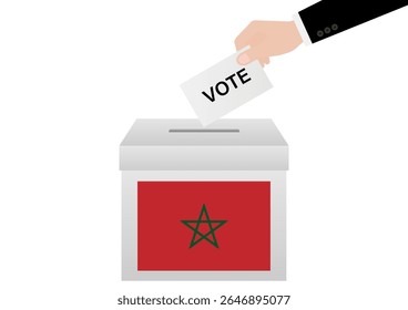Election in Morocco. Election Concept. Vector Illustration.