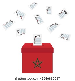 Election in Morocco. Election Concept. Vector Illustration.