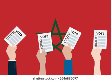 Election in Morocco. Election Concept. Vector Illustration.