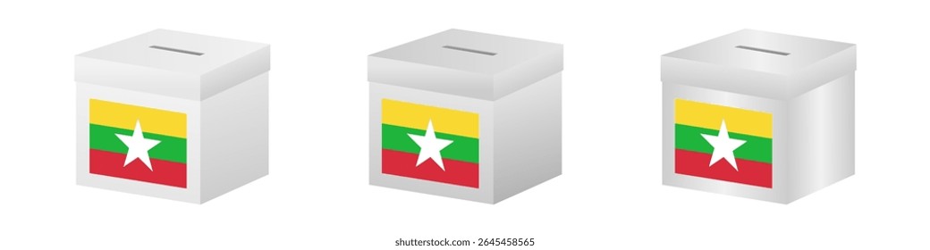 Wahlen in Myanmar. Wahlkonzept Vektorgrafik.