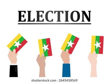 Election in Myanmar. Election Concept. Vector Illustration.