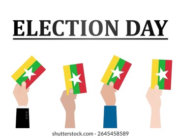 Election in Myanmar. Election Concept. Vector Illustration.