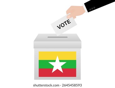 Election in Myanmar. Election Concept. Vector Illustration.