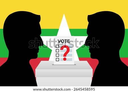 Election in Myanmar. Election Concept. Vector Illustration.