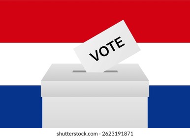 Elecciones en los Países Bajos. Concepto electoral. Ilustración vectorial.