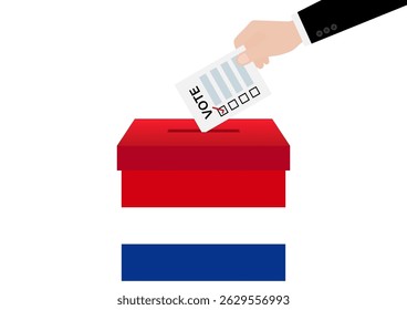Eleição nos Países Baixos. Conceito de Eleição. Ilustração de vetor.
