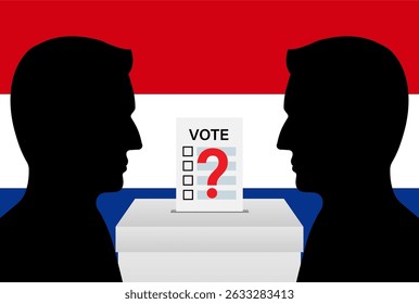 Elecciones en los Países Bajos. Concepto electoral. Ilustración vectorial.