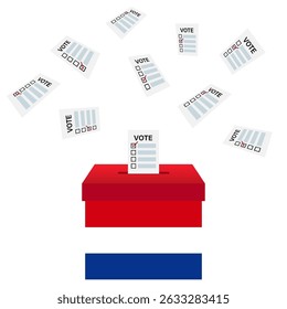 Elecciones en los Países Bajos. Concepto electoral. Ilustración vectorial.