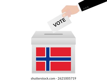Election in the Norway. Election Concept. Vector Illustration.