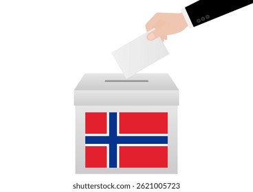 Election in the Norway. Election Concept. Vector Illustration.