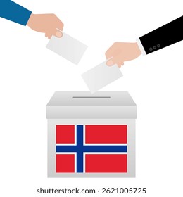 Election in the Norway. Election Concept. Vector Illustration.