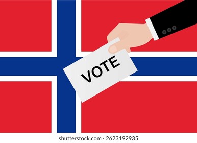Election in the Norway. Election Concept. Vector Illustration.