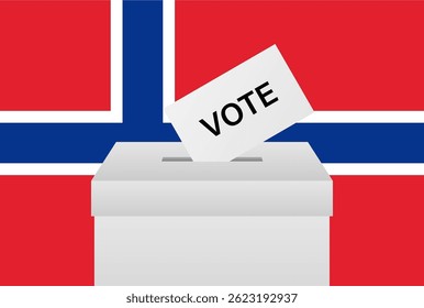 Election in the Norway. Election Concept. Vector Illustration.