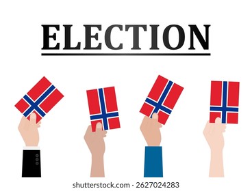 Election in the Norway. Election Concept. Vector Illustration.
